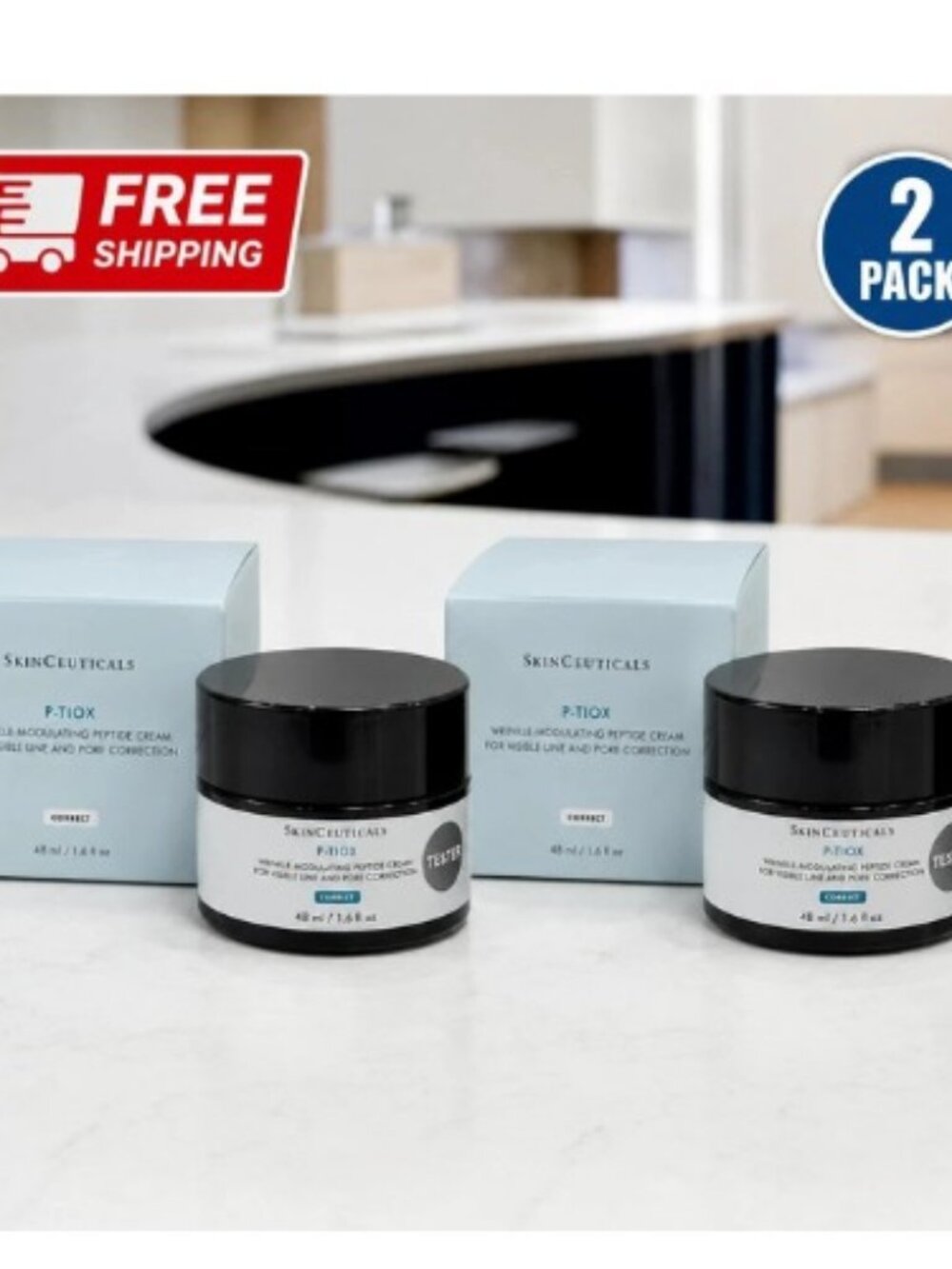 P-TIOX Wrinkle Modulating Peptide Cream SkinCeuticals 1.6oz / 48ml(2PACK)